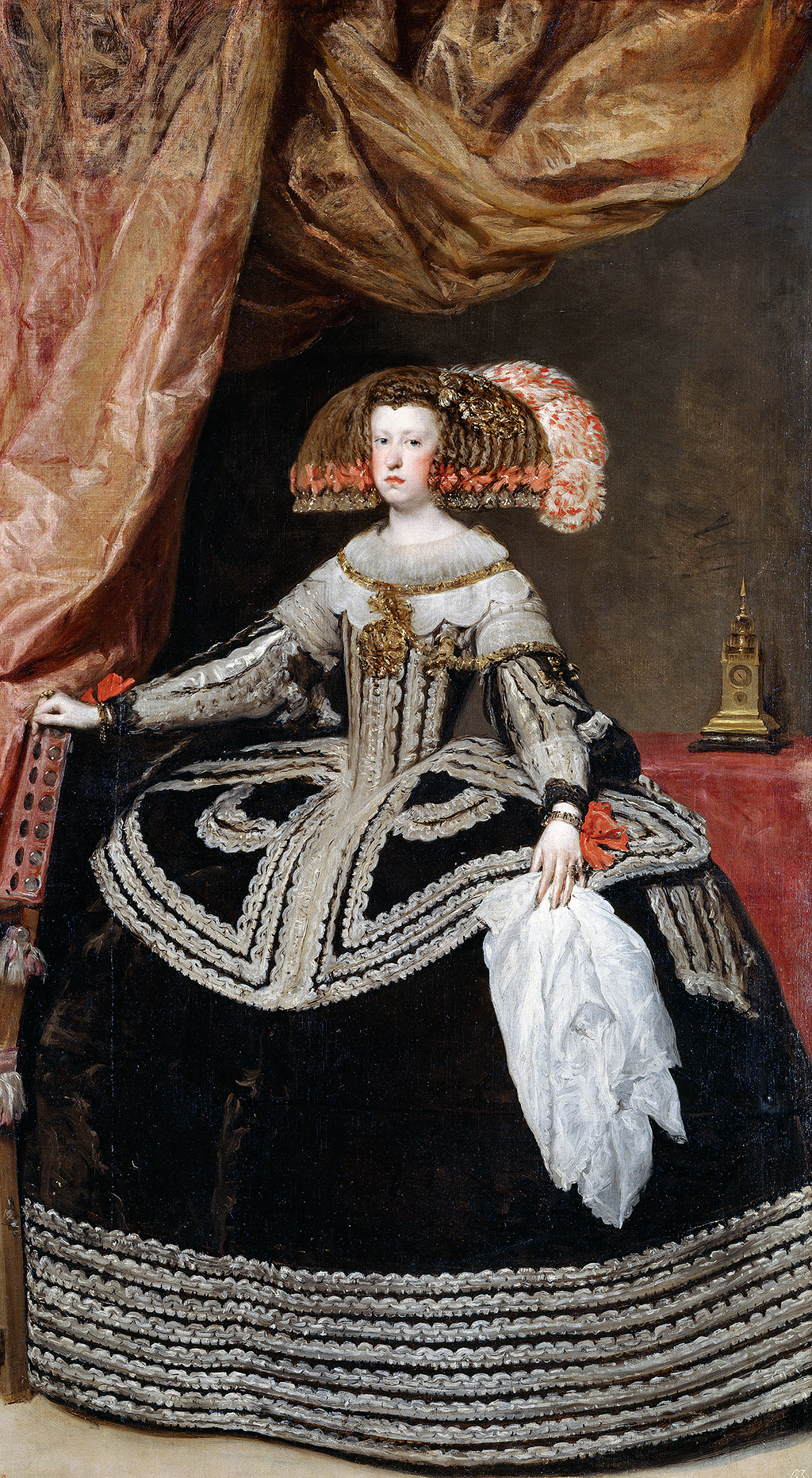 Queen Dona Mariana of Austria in Detail Diego Velazquez